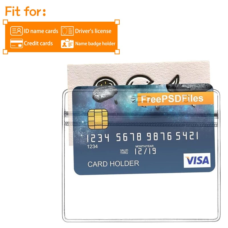ZHEGUI ID Badge Holder with Clip Clear Plastic Name Tag Holders Horizontal Ziplock Waterproof PVC ID Card Holder with Clip Straps(50 Pack, Horizontal 2.3X3.5) - Image 4